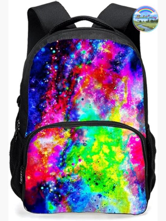 Galaxy Print Teen Backpack 15 inch Laptop School Bag Polyester main image 5